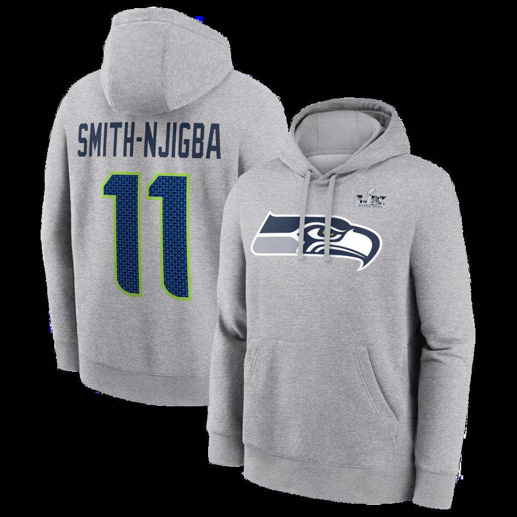Men 2026 NFL Seattle Seahawks hoodie grey 0018
